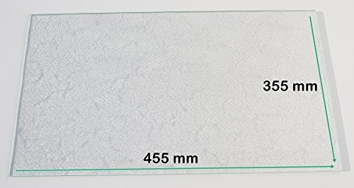 Khlschrank Einlegeboden / Glasplatte / Gemsefach  Strukturglas 4 mm dick  455 mm x 355 mm - Direkt vom Glasereifachbetrieb!!!