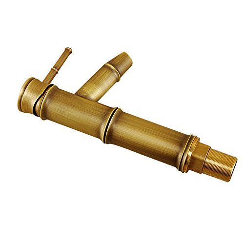 Vejaoo Bambushahn-klassischer Bambus-heißer und kalter Hahn-europäischer Retro- Bassin-Hahn Taipen Wasser-Drache - 2