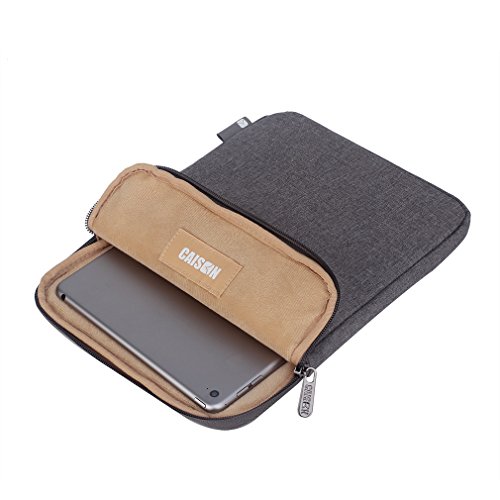 Caison 10.1 Zoll Klassisch Laptop Tragbar Tablette Sleeve Case Transportieren Beutel Kasten Hülsen Beutel Schutz Abdeckung für 9.7″ Apple iPad Air / Pro 10″ 10.1″ Android Windows (10 Zoll, Grau) - 5
