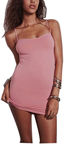 IneShe Women's Sexy Adjustable Spaghetti Strap Bodycon Camisole Slip Dress