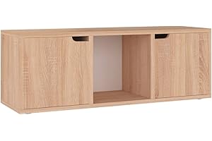 vidaXL Mobile TV Rovere Sonoma 88,5x27,5x30,5 cm in Legno Multistrato