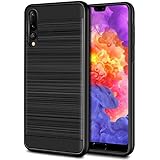 Vunake Huawei P20 Pro Hülle, Stoßfest Handyhülle Silikon TPU Schutzhülle Bumper + PC Hardcase 360 Grad Doppelter Schutz Case Cover für Huawei P20 Pro - Schwarz