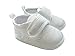 MABINI® Baby Satin Christening / Special Occasion Shoes With Hook & Loop Fastener Side Closing & "Special Baby" Embroidery Detail On Side - Size 18-24 Months, Colour Cream
