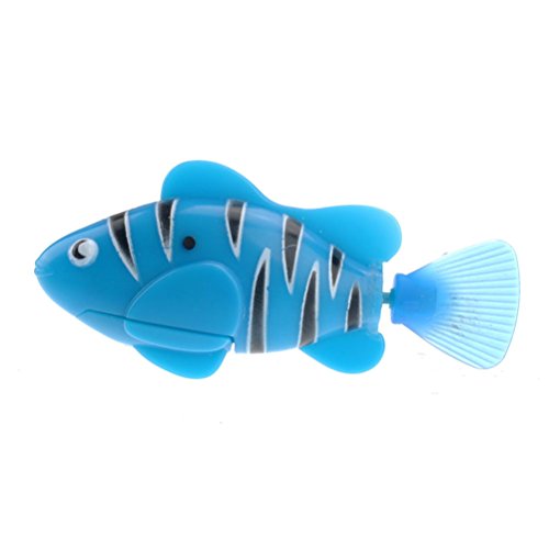 Preisvergleich Produktbild VORCOOL Wasseraktiviertes elektronisches Mini-Roboterfisch-Spielzeug mit Knopfzellen-Schraubendreher