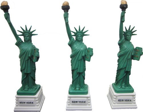 Forgot My Souvenirs 3 estatuas de la Libertad 6 Pulgadas réplicas de 3 estatuas de Las libertades. Estatua de la Libertad Recuerdo