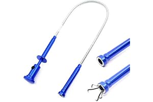 Cafopgrill Magnet Pickup Tool Flexible Grabber Reacher Magnetic Long Spring Grip 4 Claw with LED Light for Garden Home Toilet