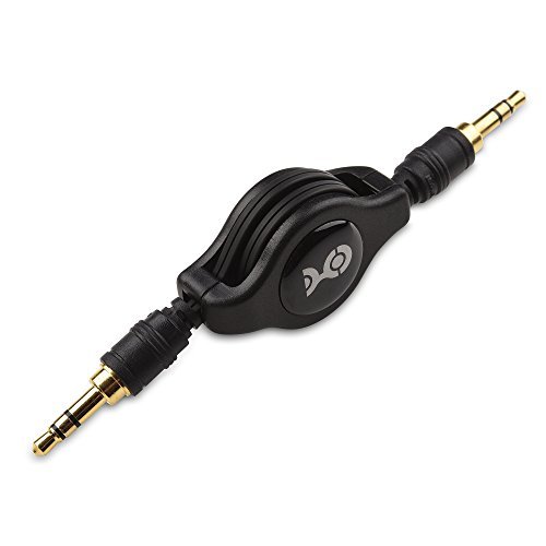 Cable Matters 2-Pack Gold-Plated Retractable 3.5mm Stereo Audio Cable - 2.5 Feet