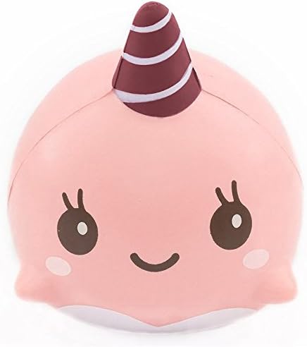 2018 Newest Stress Reliever Toy,Feixiang 9CM Soft Cute Whale Cartoon Squishy Slow Rising Squeeze Toy Phone Straps Ballchains Intelligence Develop and Stress Relief Fun Play Squeezy Gripper Toy (Pink)