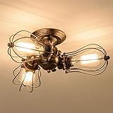 ✔ (Lampen Landhaus Deckenleuchte) LICHTQUELLE: 200V-240V für Europa; Empfohlen: Energiesparlampe, Glühbirne, LED-Lampen (müssen separat gekauft werden)