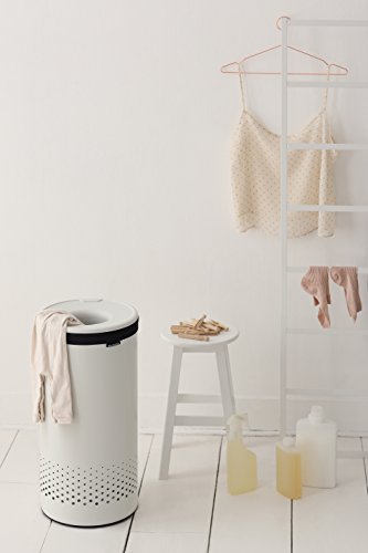 Brabantia 102462 Wäschebox mit Kunststoffdeckel weiß, 35 L - 4