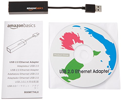 AmazonBasics Ethernet-LAN-Netzwerkadapter, USB 2.0, 10/100 Mbit/s - 5