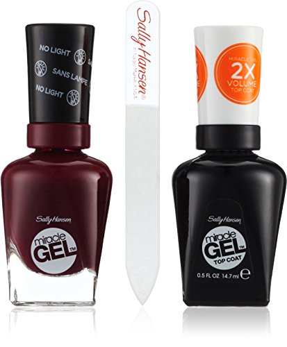 Sally Hansen MG 489 + Top Coat inklusiv Gratis Nagelfeile, 1er Pack (1 x 29 ml)