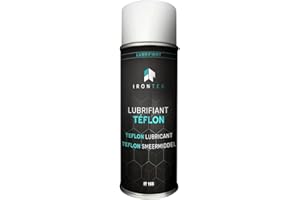 IRONTEK LUBRIFIANTS HAUTE QUALITE Lubrifiant Téflon PTFE | IRONTEK | 500ml | Haute température, Pression extrême, Lubrification sèche | Protège, dégrippe, évite la poussière, Usage Plastique métal | Efficacité Durable