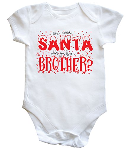 HippoWarehouse Who Needs Santa When You Have a Brother baby vest boys girls