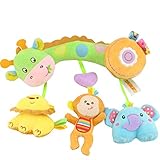 Mitlfuny Unisex Baby Kinder Jungen Zubehör Säuglingspflege,Baby-Hängende Spielwaren mit Bell-Baby-Plüsch-Spielzeug-Säuglingskarikatur-Tiergeklapper-Puppe