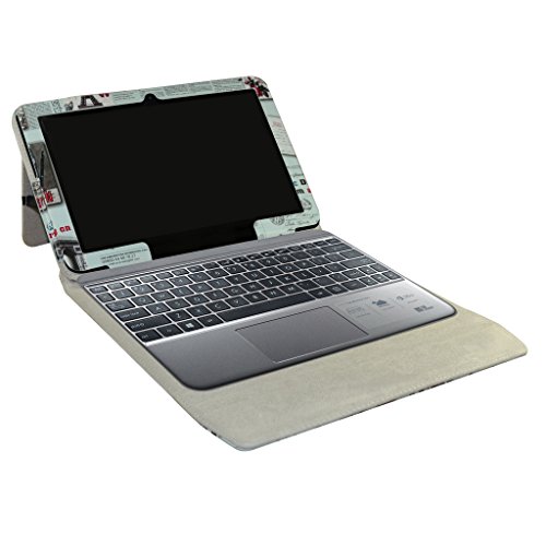 ASUS T102HA / Transformer Mini T102HA Hülle,Mama Mouth 2-in-1 Abnehmbare PU-lederne Case hülle mit Standfunktion für 10.1″ ASUS Transformer Mini T102HA Windows 10 Convertible Laptop Tablet,Zeitung - 3