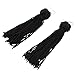 Produktbild PinzhiSchwarz Mode Damen Bohemian Schmuck Elegant-Kristall Quaste Ohrringe lange Drop-Dangle
