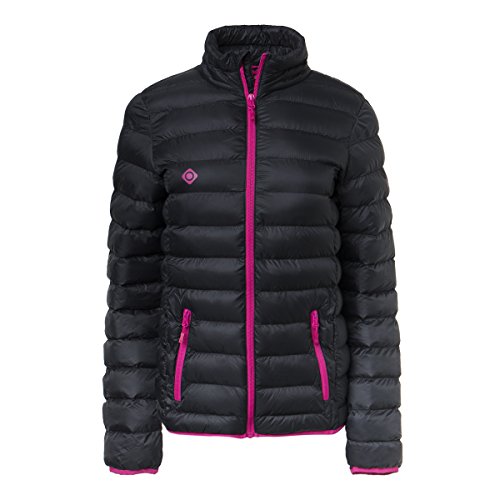 Izas ETNA Chaqueta de Fibra, Mujer, Negro/Fuxia, M