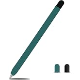 NovStrap Apple Pencil Pro (2024) ile Uyumlu Silikon Kılıf Pencil Pro Silikon Kaydırmaz Koruma Kılıfı YEŞİL KOYU