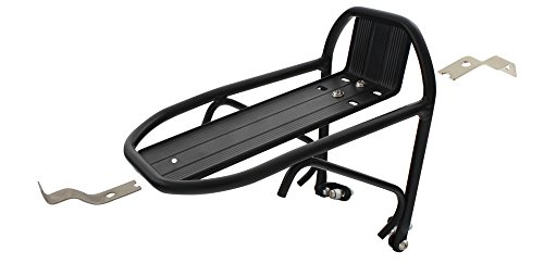 M-Wave 440454.0 Portabultos Aluminio Trasera/Delantera, Unisex Adulto, Negro, Talla única