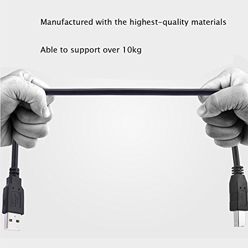 Snodic USB 2 0 imprimante scanner c  ble cordon USB Type A m  le vers B m  le haute vitesse pour HP  Canon  Lexmark  Epson  Dell  Xerox  Samsung  10ft 3 05m 