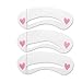 3pcs Silicone Reusable Eyebrow Shaping Stencils Template Grooming Kit