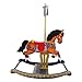 Teamson Kids Childrens Wooden Traditional Carousel Style Rocking Horse Rocker Seat Nursery Toy TD-11677A