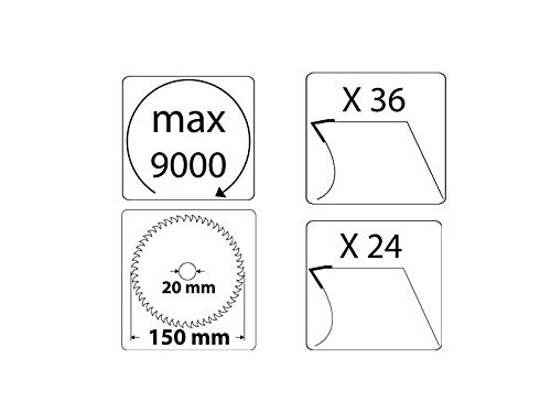 2 tlg Set Kreissägeblatt 150 x 20 mm 24 Z + 36 Z - 2