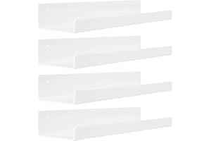 upsimples 4er Set Wandregal Ohne Bohren, Badezimmer Regal HäNgend, 38,1cm Kleberegal zum Badezimmer, Wohnzimmer, Studie