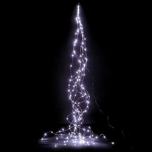(191) 125er Leds Micro Lichterkette Hänger Hänge Deko Draht Kaltweiß 12V