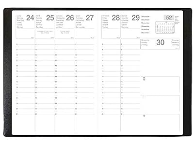 marque+inconnue EXDI Agenda semainier Pluton 9 X 13 cm 1S/2P Noir