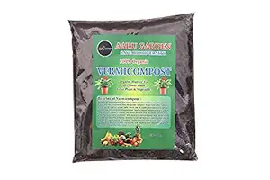 Aaru Garden Organic Vermicompost Fertilizer Manure for Plants, 100% Organic, Cow Dung, Fertilizer for Plants, vermicompost for Plants 1 kg