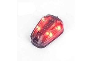 SBGJMY Tactique Casque Signal Lumières Vert & IR Ou Rouge & IR Lumière Stroboscopique Militaire Airborne Survival Light avec Magic Tape Support Casque Rapide (Rouge)