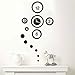 Produktbild Rosepoem Wall Hanging Clock Sticker Decal Living Room Hall Wallpaper Circle Figures