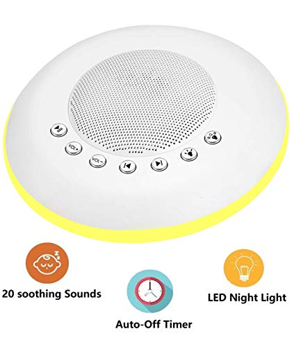 Appareil de Sommeil, Thérapie Sonore à Bruit Blanc 20 Sonnerie, Portable pour enfant/adulte/Bureau/voyage machine de thérapie sonore