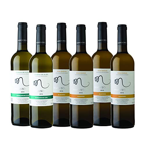 Vinos Manuscrito Pack 6 Botellas - Blanco (4x Albariño 100% - 2x Txakoli 100%)