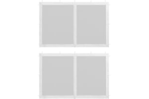 Tidyard 2xAccesorio Ideal para Carpa de Fiesta,Paredes Laterales de Malla,Impermeable y Resistente a Los Rayos UV,Blanco 300x195cm