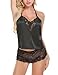 Produktbild Avidlove Sexy Satin Pyjama Set Spitze Dessous Sexy Negligee Nachthemd Nachtwäsche Schlafanzug Zweiteilige mit Shorty Sleepwear Set