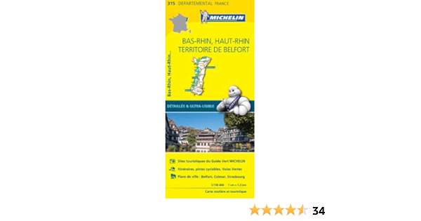 Bas Rhin Haut Rhin 11315 Carte Local France Michelin Kaart Amazon De Collectif Michelin Fremdsprachige Bucher