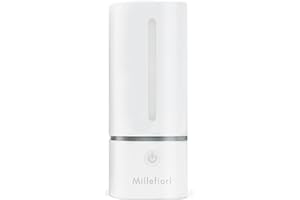 MILLEFIORI MILANO Millefiori Moveo Diffusore di aromi Portatile, Diffusore USB Compatto Utilizzabile in Diversi spazi, Luci LED a Colore variabile, Senza aggiunta di Acqua, Bianco