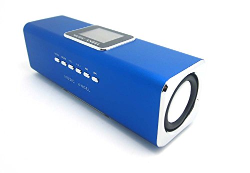 Music Angel- FM-Radio MP3 Player - Line In MicroSD - Stereo Lautsprecher Boxen Soundstation f  r Handy  PC  LAPTOP  NETBOOK  Tablet - Farbe Blau