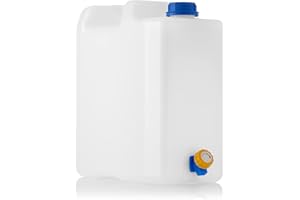 BFG Tanica d'Acqua con Rubinetto, Sicura per Gli Alimenti, Capacità 10L - Ideale per l'Acqua Durante le Escursioni o il Campeggio, Comoda Soluzione per la Conservazione dell'Acqua