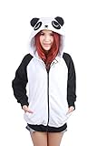 KiKa Monkey Cosplay Einhorn Tier Hoodie Jacke Pullover Party Kostüm (L, Panda)