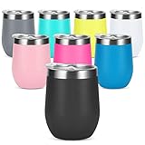 Stemless Wine Tumbler mit vakuumisolierter Technologie hält länger warm und kalt: Die fortschrittliche Struktur hält Getränke länger als 9 Stunden und heiß für 3+ Stunden.