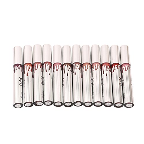 VWH 12 Farben Wasserdichte langlebige Matte Flüssigkeit Lipgloss Lippenstift Kosmetik