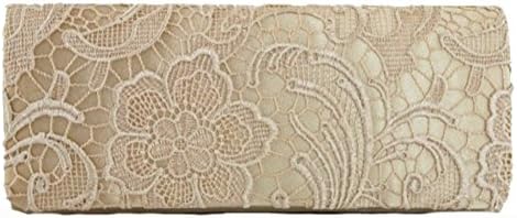 Nodykka Wedding Pleated Floral Lace Clutches Bag Evening Cross Body Handbags Purse