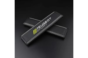 evimo 2 pièces Voiture Protège Ceinture de Sécurité Coussin, pour Peugeot Sport 206 208 3008 307 207 301 308 5008 2008 508 Durable Souple Confortables Rembourrage Ceinture Sécurité,B