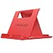 Produktbild MoKo Mini Portable Handy/Tablet Ständer - Multi-Winkel Faltbar Gummi Desktop Halterung für 6-8" Tablet, E-Reader, Handy,iPhone XS Max/XR/XS/X, iPad, Galaxy Tab, S9/ S9 Plus, Galaxy Note 8, Rot