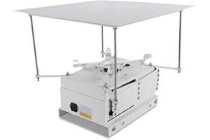 BURUIYOTEN Electric Lift Projector Motorised Projector Holder Lift with IR Remote Electric Projector Lifter Remote Control Ceiling Lift Projector Safety Cage Holder Electric Projector Suspension