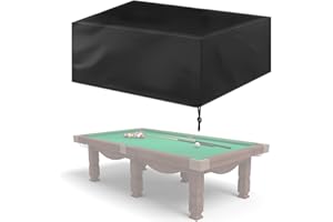 skrskr 9ft wasserdichte Billardtischabdeckung Klappbare Billardtischabdeckung Staubdichte Abdeckung Feuchtigkeitsbeständige Durable Oxford Möbel Schutzhülle für Indoor Outdoor Protection